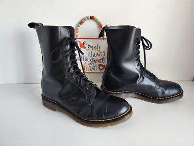 Dr Martens Hawkins 1490 11 hole black england vintage boots UK10