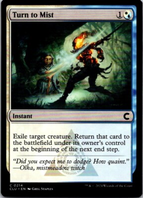 Magic the Gathering Turn to Mist Ravnica Clue Edition MTG Free Shipping!