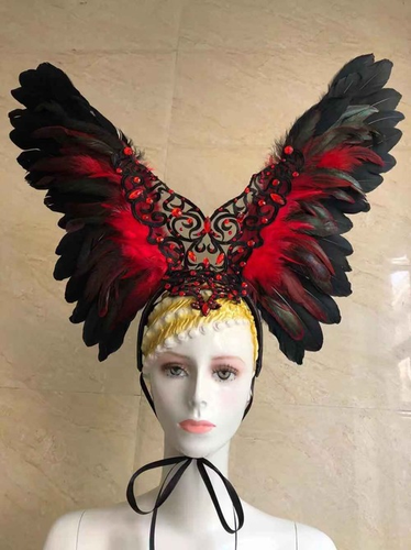 Espectáculo de Baile Pluma Tocado Ropa Accesorios Fiesta Festival Halloween Sombrero - Imagen 3 de 13