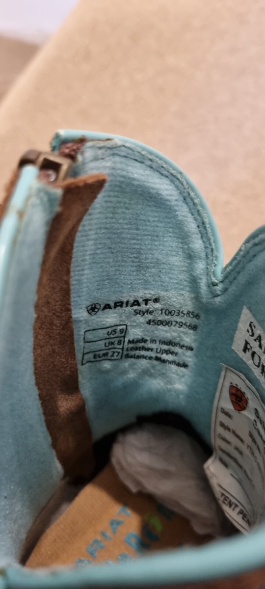 Bottes Western Imperméables Ariat Anthem - Enfants UK 8 / EU 27 - Marron Rôti Foncé - Neuves
