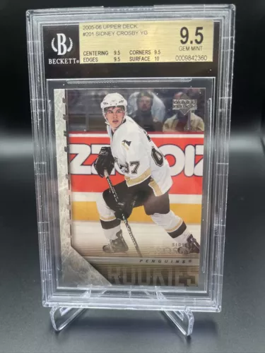 2005-06 Upper Deck - Young Guns #201 Sidney Crosby (RC) Graded 9.5 Gem Mint