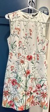 Zara Women's Dress Floral Retro Style Mini Sleeveless Front Pleats Small