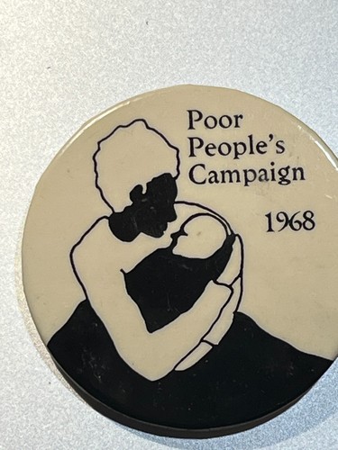 Poor People's Campaign Martin Luther King Jr. MLK Pinback Button - 1968 - Picture 7 of 8
