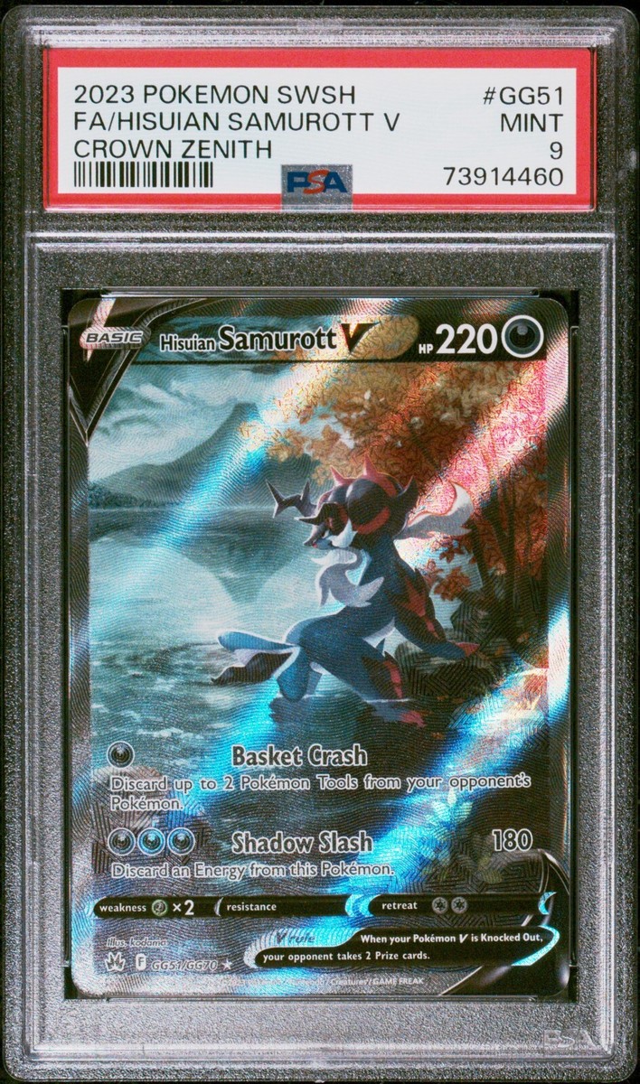 POKEMON PSA 9 🔥 2023 Crown Zenith Full Art HISUIAN SAMUROTT