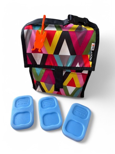 PACKIT VIVA Freezable/Foldable Lunch w/ 3 Rubbermaid Ice Packs