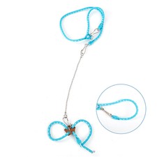 2pcs Polyester Hamster Traction Rope with Plastic Adjuster Iron Clasps