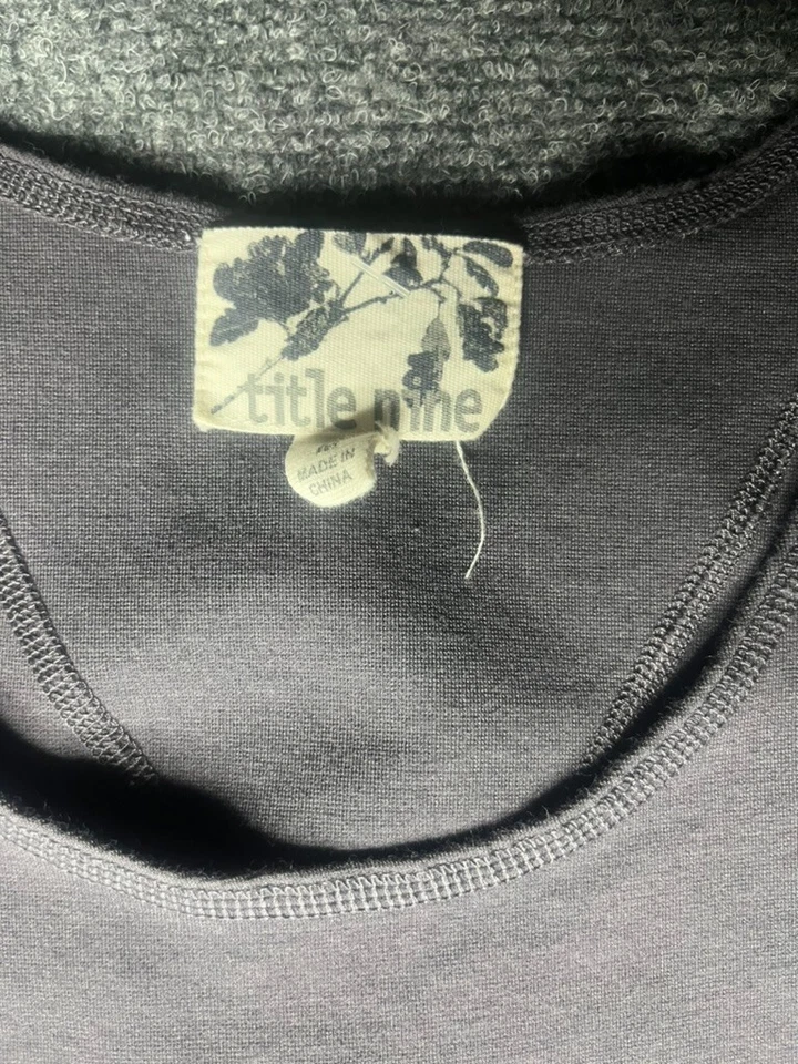 title nine vestido talla mediana gris sin mangas mujer cuerpo cuello redondo bolsillo Foto 2 de 4