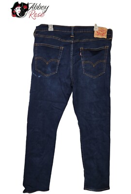 LEVI'S Jeans 522 Slim Tapered Stretch Denim W36 L32 Dark Blue Mens