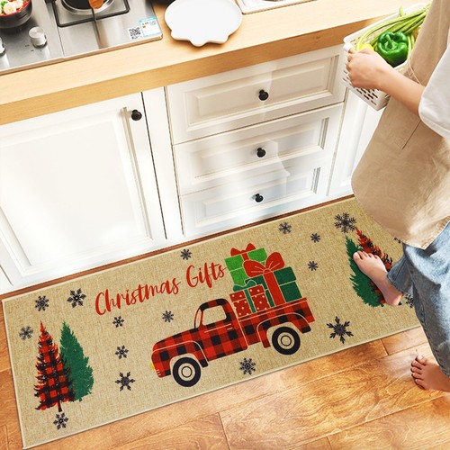 Kitchen Mats Rugs Non Slip Floor Christmas 2pcs For Home Decoration Bathroom Sk - Bild 3 von 7