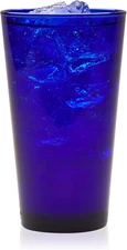 Cobalt Blue Glasses Set of 8 – 17.25oz Flare Tumblers Drinking Glasses