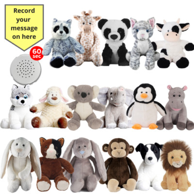 Baby Herzschlag Teddy Tier mit Geschenkbox - Nehmen Sie eine Nachricht in einem Bären auf - 25 cm/10 Zoll