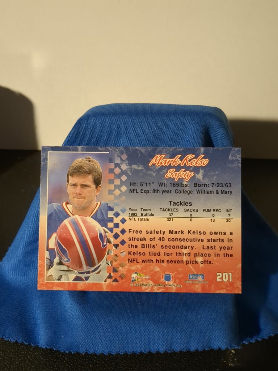 1993 Pacific Football Card #201 💥Mark Kelso💥 Buffalo Bills 1993 Pacific Football Card #201 💥Mark Kelso💥 Buffalo Bills