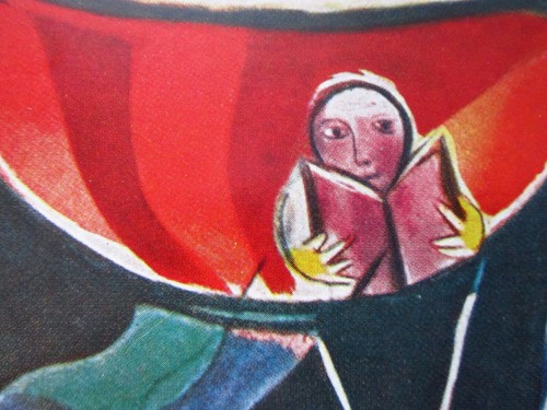 Marc Chagall Red Sun Love Newly Weds Flowers 10x7" 1956 Published Art Print - Picture 4 of 10