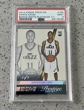 2014 Panini Prestige Dante Exum PSA 9 Bonus Shots Platinum 1 of 1 RC