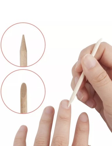45 pcs Wooden Cuticle Pushers Manicure Pedicure Orange Sticks Nail Art Wood Aus - Picture 3 of 3