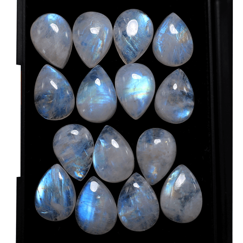 Lote 15 Piezas Piedras Preciosas Cabujón Pera Arco Iris Natural Grado AAA 14mmx10mm - Imagen 4 de 11