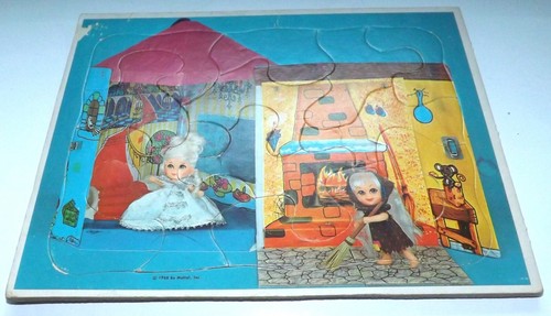 VINTAGE 1968 MATTEL LIDDLE KIDDLES STORYBOOK FRAME TRAY PUZZLE 10" X 8" - Picture 2 of 3