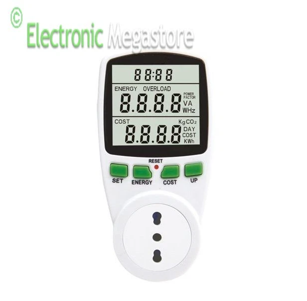 MEGATRONIC Contatore Elettrico Misuratore Consumo Corrente Watt Tensione Ampere