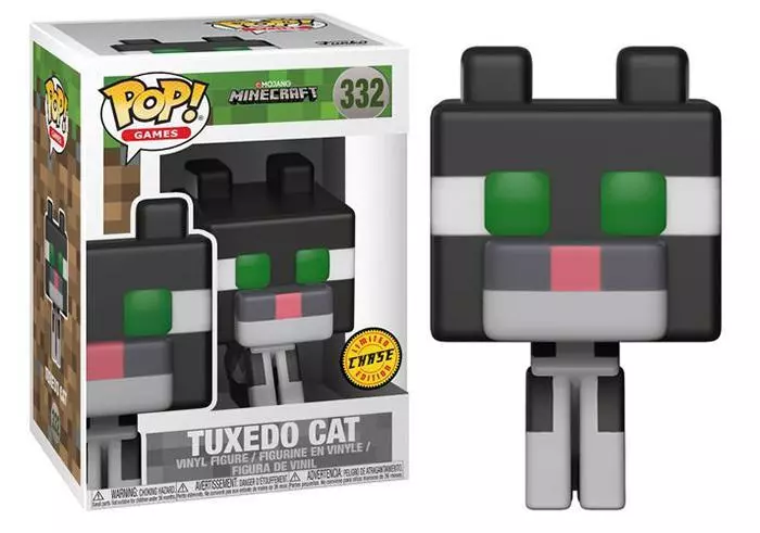 Limited Chase Funko Pop! Games 332 Minecraft Tuxedo Cat Pop Vinyl