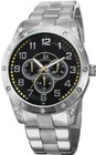 Joshua & Sons Silver Case Wristwatches for Men