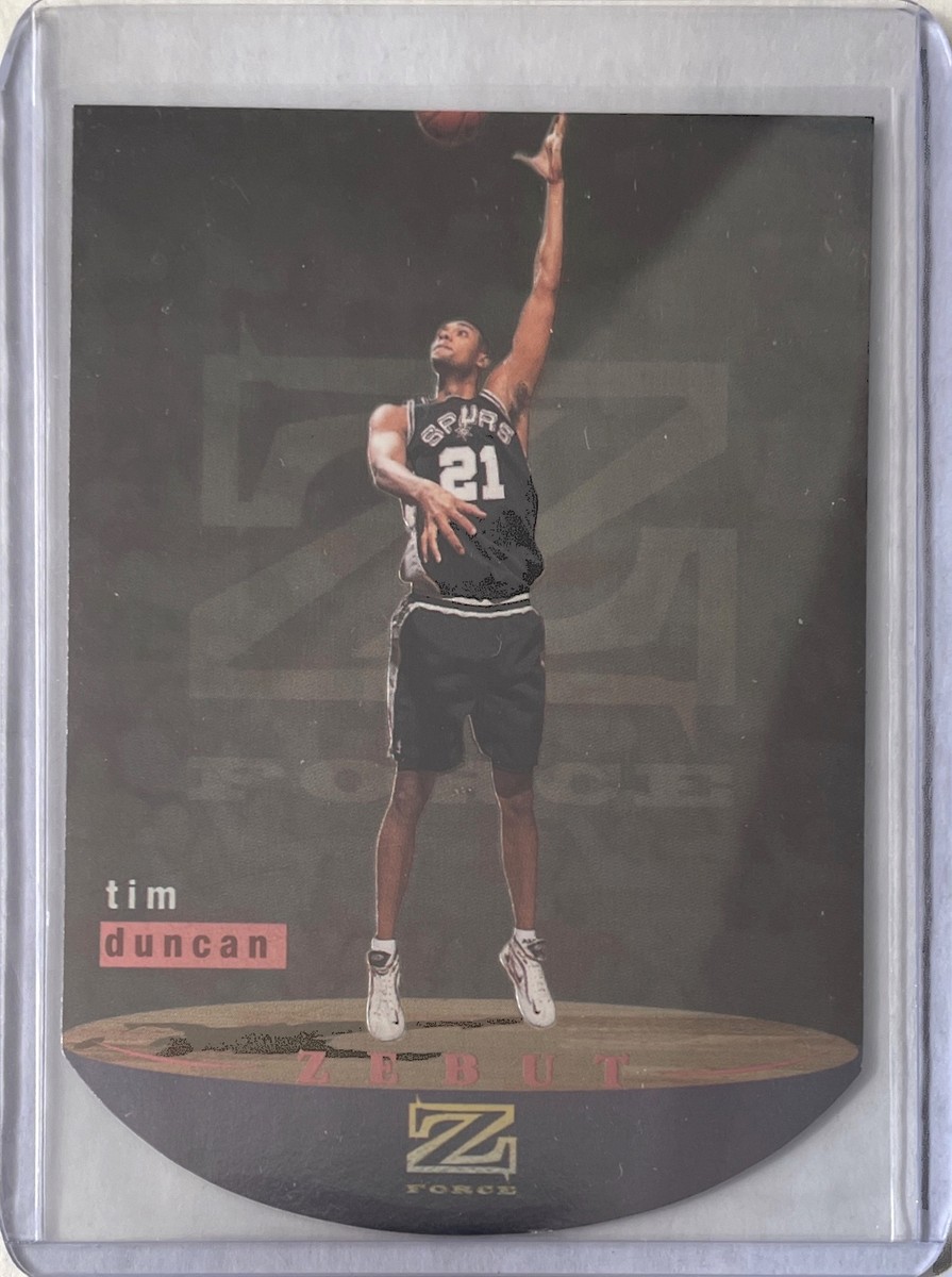 TIM DUNCAN 1997-98 SKYBOX Z-FORCE ZEBUT DIE CUT ROOKIE RC #6