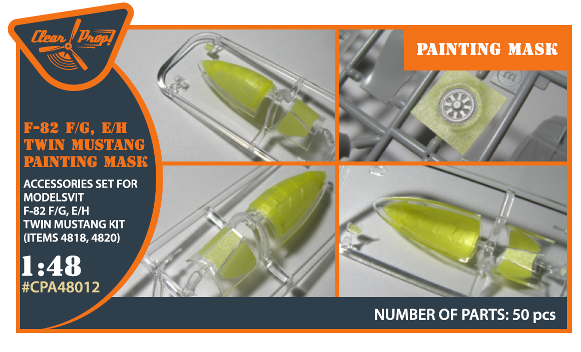 Clear Prop CPA48012 - 1/48 F-82F/G, E/H Twin Mustang painting mask