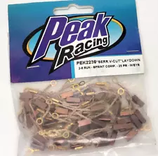 Peak Performance 2236 Laydown V-cut Sprint Brushes With Eyelets 25 pair! NOS