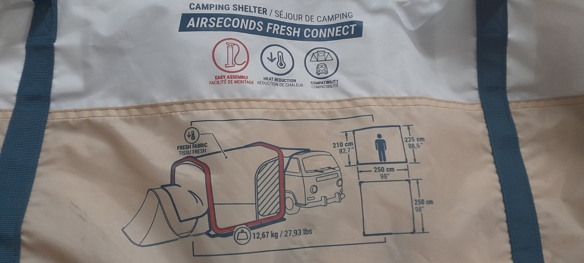 Decathlon Inflatable Camping Living Room Air Seconds Fresh Connect  people