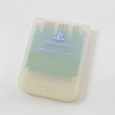 PS Memory Card SCPH-1194 See through White Playstation Official Made Japan 2660