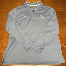 Nike Sweater Mens 2XL Blue Long Sleeve Pullover Golf 1/4 Zip Dri Fit