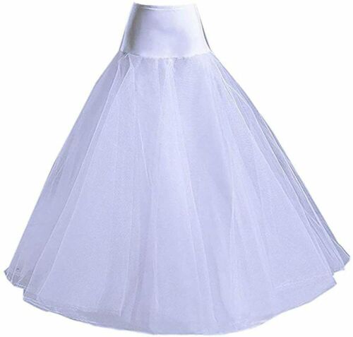 A Line Petticoats for Women Crinoline Half Slips Floor Length Bridal Underskirt - Picture 4 of 10