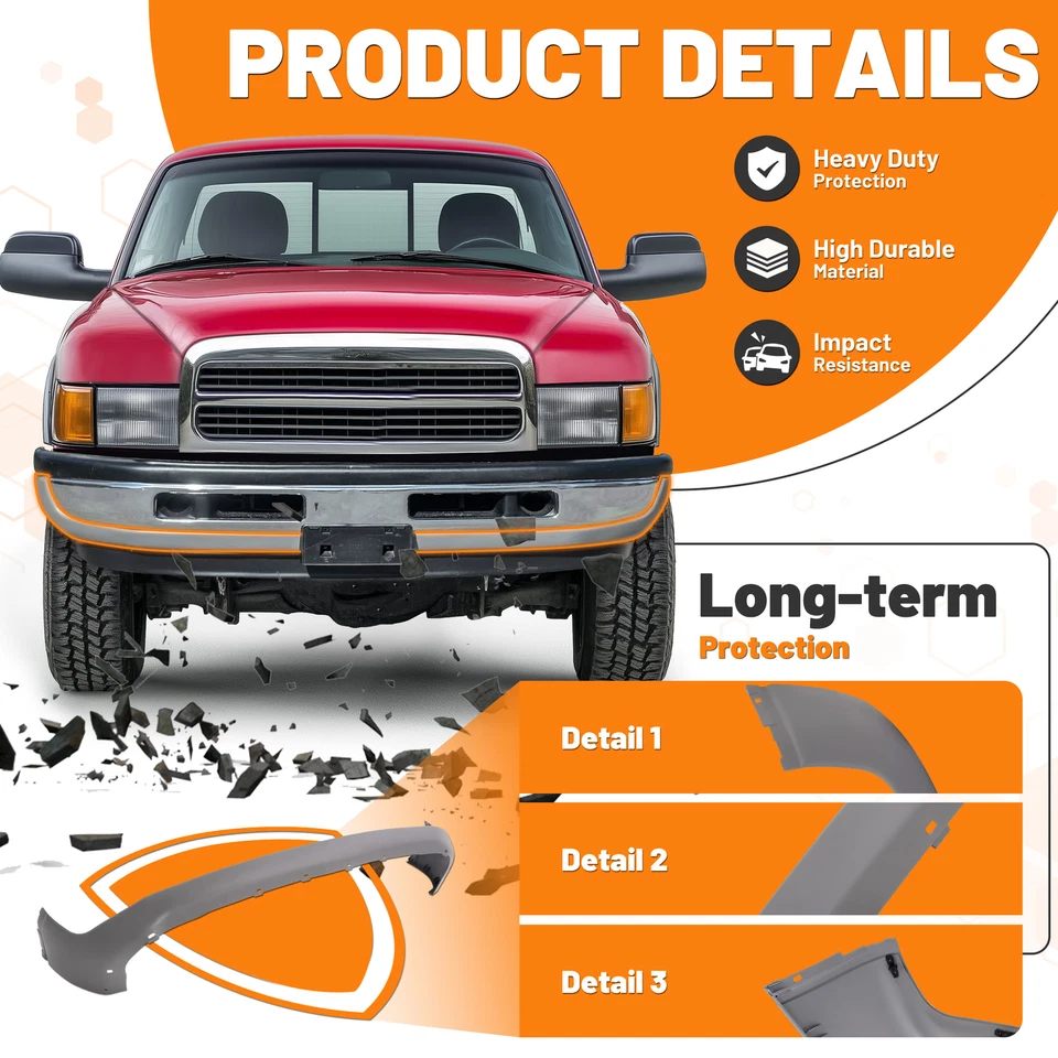 Presa de aire cenefa inferior delantera #55076614AC para Dodge Ram 1500/2500/3500 1994-2002 Foto 3 de 4