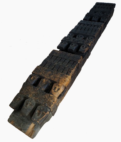 antik Säule afghan nuristan Cedar wood house pillar column 19 Jh. colonne Nr/ULM - Bild 12 von 12