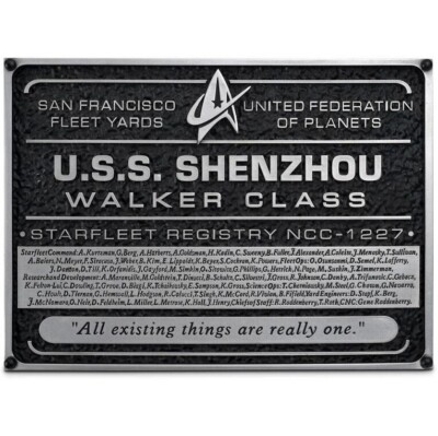 Eaglemoss Fanhome Star Trek Discovery Shenzhou NCC-1227 Plakette Plaque