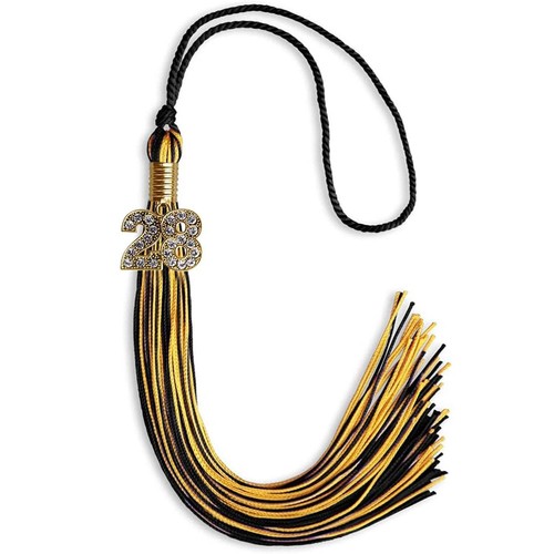 Endea Graduation Black/Gold Mixed Color Tassel With Gold Date Drop - Picture 21 of 21