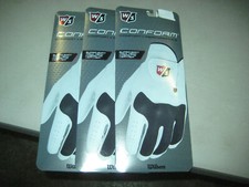 3 BRAND NEW Wilson Conform Mens LH Large Gloves White