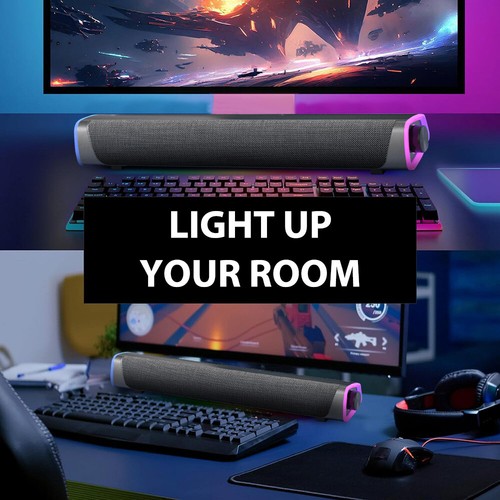Bluetooth 5.0 Soundbar für TV Heimkino 3D Surround Subwoofer USB PC Lautsprecher - Bild 8 von 12