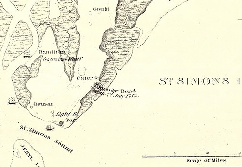 1847 Map of Saint Simons Island Georgia - 第 2/2 張圖片