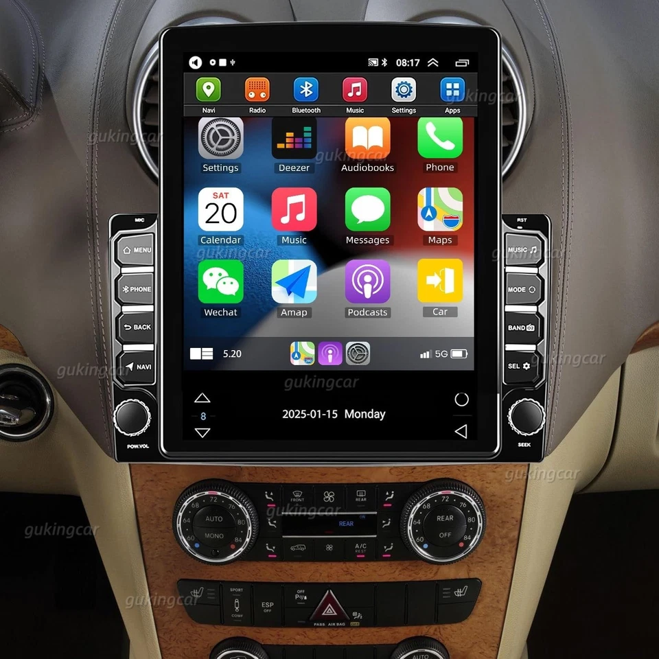 Radio estéreo GPS CarPlay 9,7" para Mercedes-Benz ML350 GL450 07-11 Android 13 Foto 4 de 4