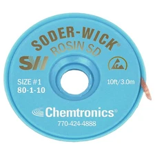 CHEMTRONICS 80-1-10 CHEMTRONICS No.1 Desoldering Wick PK 10