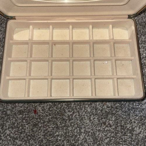 Vintage Schmuckkästchen Organizer 24 Space grün und goldfarben mit Spiegel - Bild 2 von 3