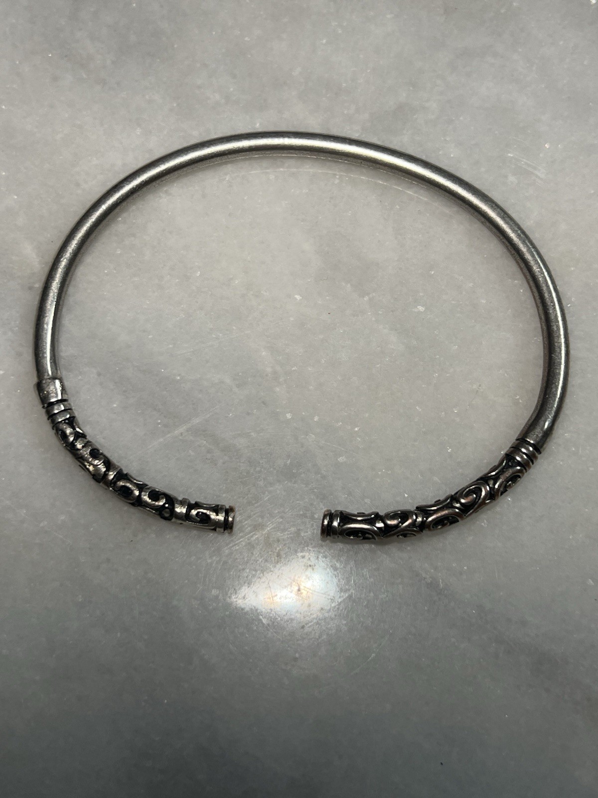 Silver Bangle Bracelet - image 3