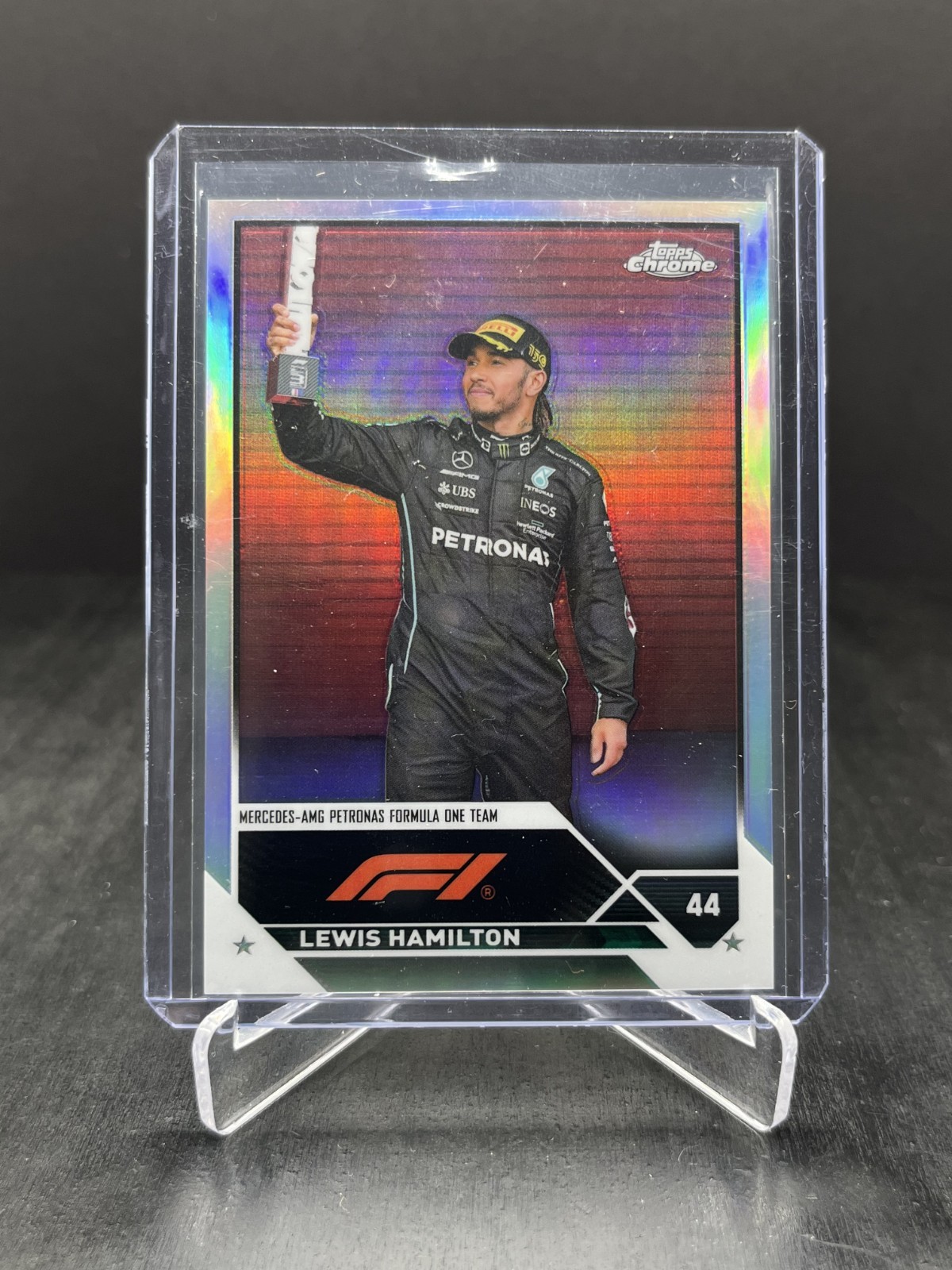 2023 Topps Chrome Formula 1 F1 Lewis Hamilton Celebration Variation IV SP #21