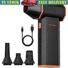 Electric Air Duster Turbo Fan 110000 RPM Portable Rechargeable 4 Nozzles New