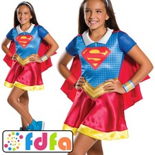 Official Rubies DC Super Hero Girls Supergirl Girls Fancy Dress Costume New