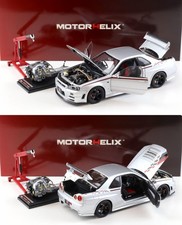 1/18 Nissan Skyline GTR34 Nismo Motorhelix M83429 SILVER RARE