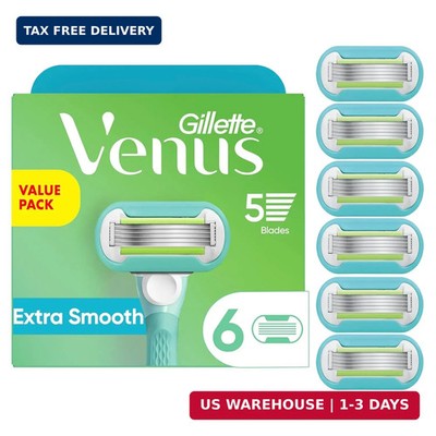 Gillette Venus Extra Smooth Womens Razor Blade Refills, 6 Count, Designed for a