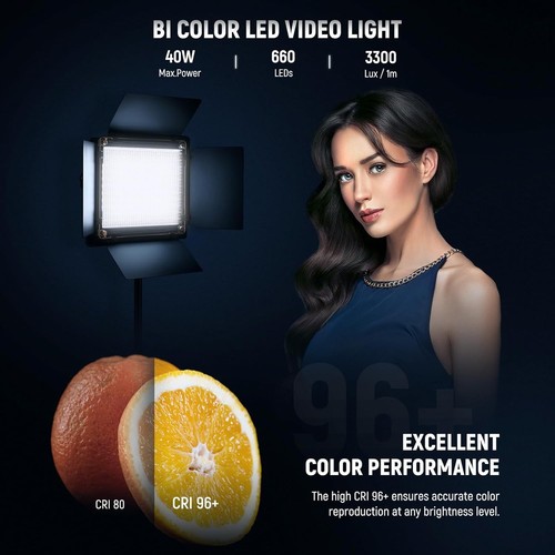 NEW Neewer LED-NL660 LED Bi-Color Panel LED Photography Light - Picture 7 of 7