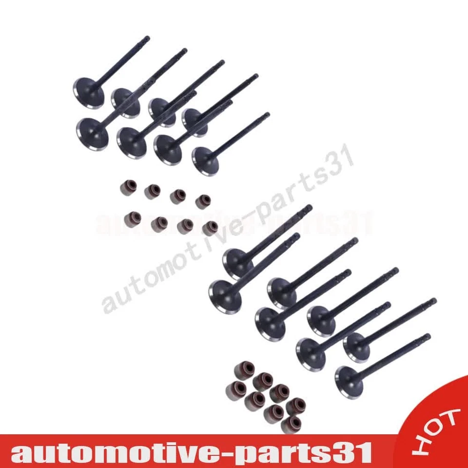 16 piezas VÁLVULAS DE ESCAPE DE ADMISIÓN + SELLOS para Nissan Altima 13201-VJ200 13202-VJ200 Foto 4 de 4