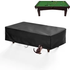 Pool Table Cover Waterproof, Heavy Duty 8 Feet Billiard Dining Table Cover wi...